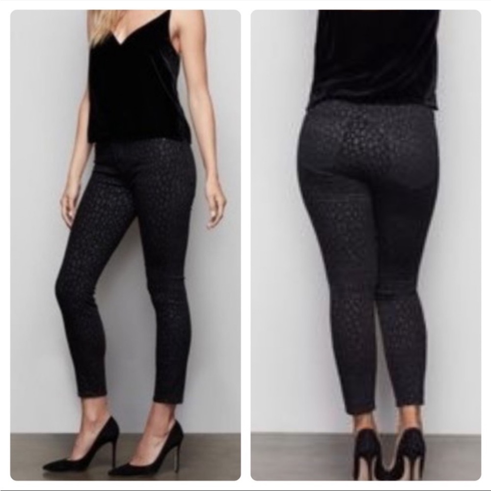 Good American Good Legs Crop in Leopard Foil